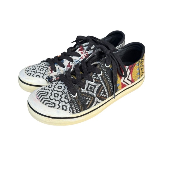Keen Shoes - Keen Elsa IV Multi Aztec Patchwork Lace Up‎ Sneakers Womens Canvas Shoes Size 8